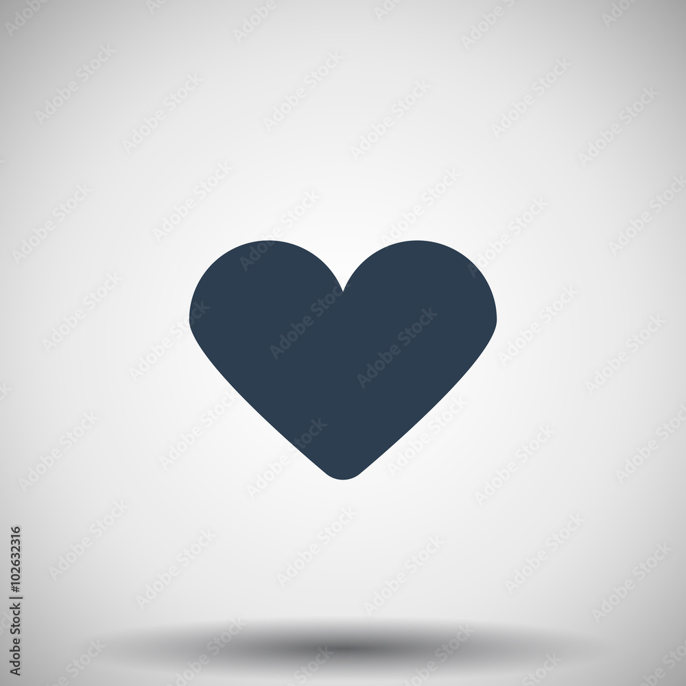 Flat black Heart icon
