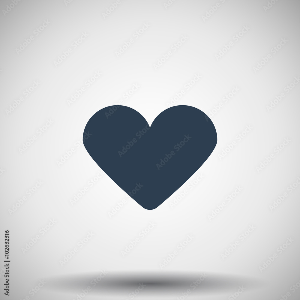 Flat black Heart icon Flat black Heart icon