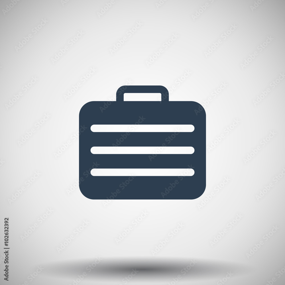Flat black Travel Case icon Flat black Travel Case icon