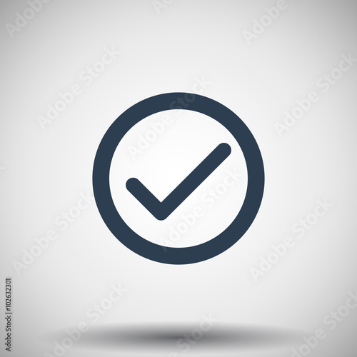 Flat black Confirm icon