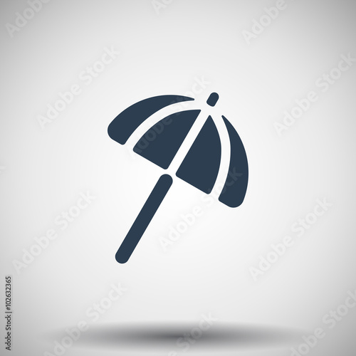 Flat black Parasol icon