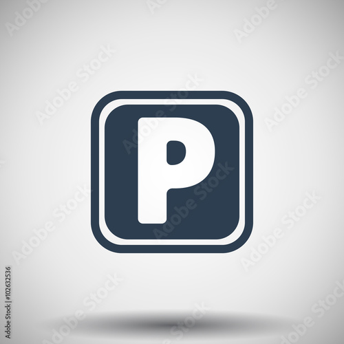 Flat black Parking icon
