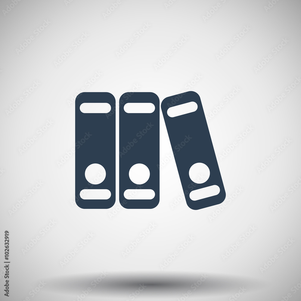 Flat black Binders icon Flat black Binders icon
