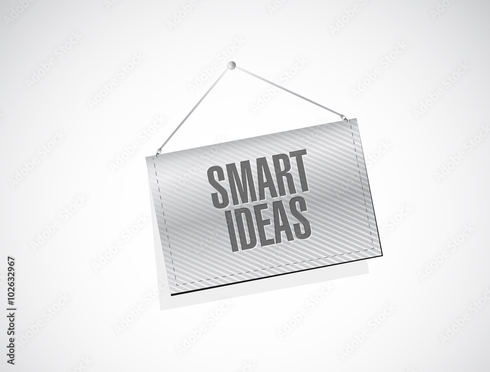 smart ideas banner sign concept smart ideas banner sign concept
