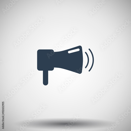 Flat black Megaphone icon