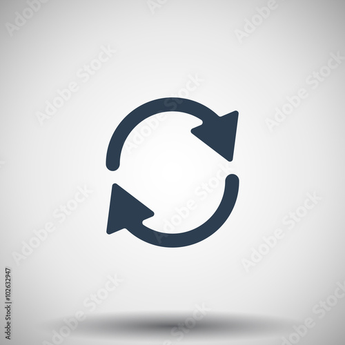 Flat black Refresh icon