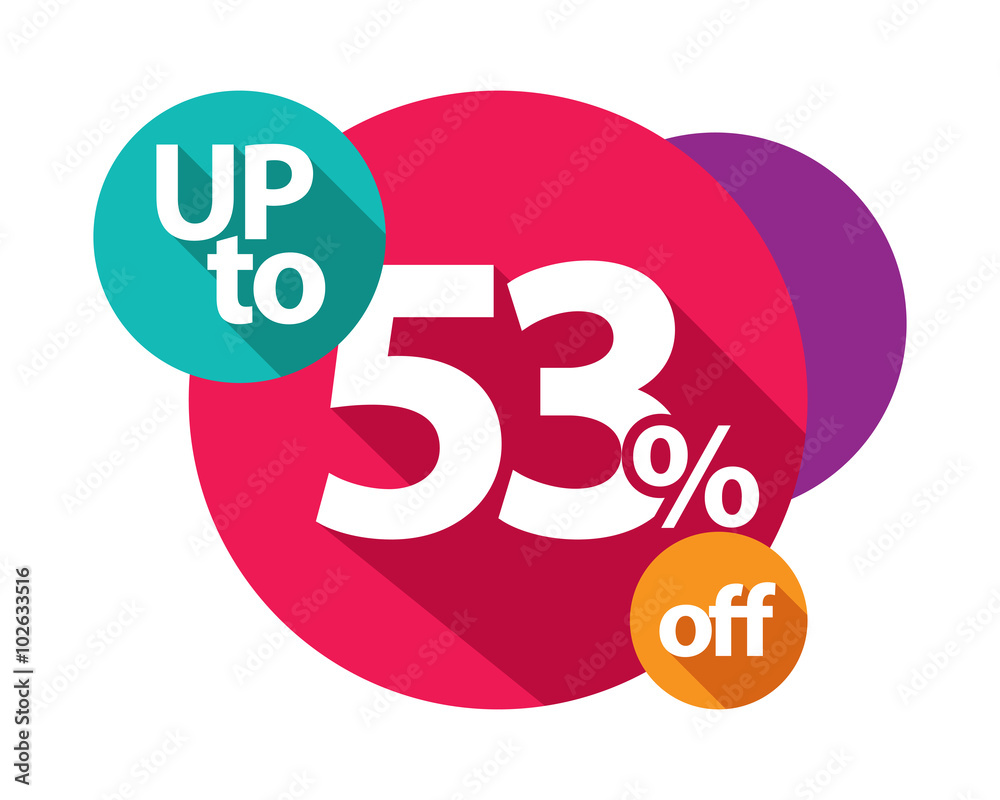up to 53% discount logo colorful circles up to 53% discount logo colorful circles