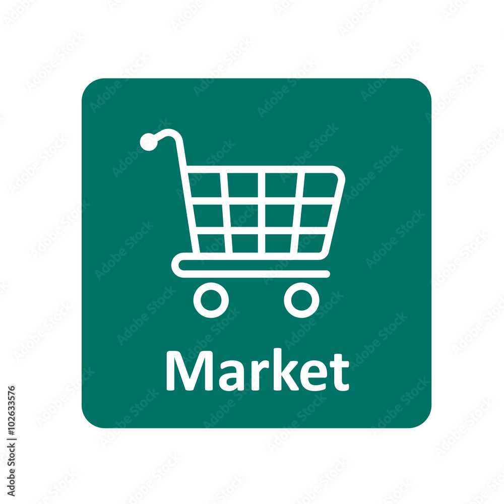 Market trolley icon for web Market trolley icon for web
