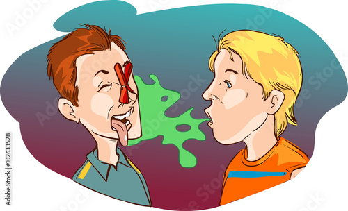 Vector illustration of a  medical halitosis