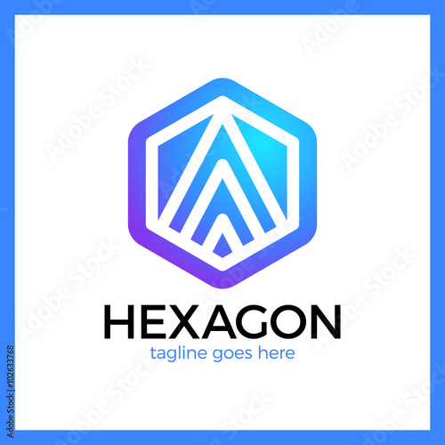 Hexa Letter A Logo
