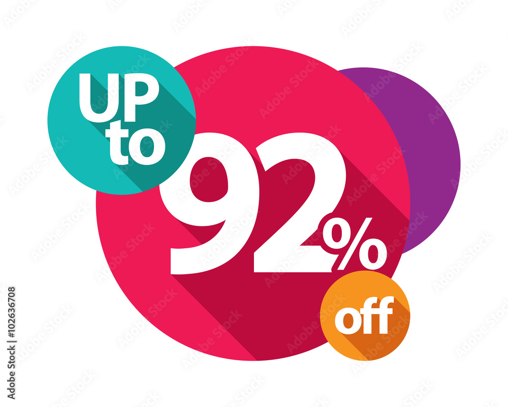 up to 92% discount logo colorful circles up to 92% discount logo colorful circles