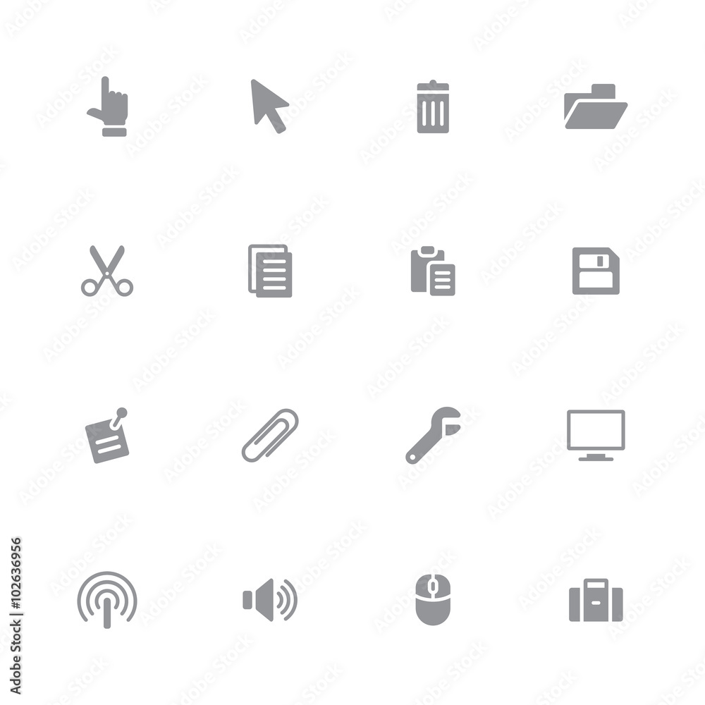 gray web icon set 3 for web design, user interface (UI), infographic and mobile application (apps)