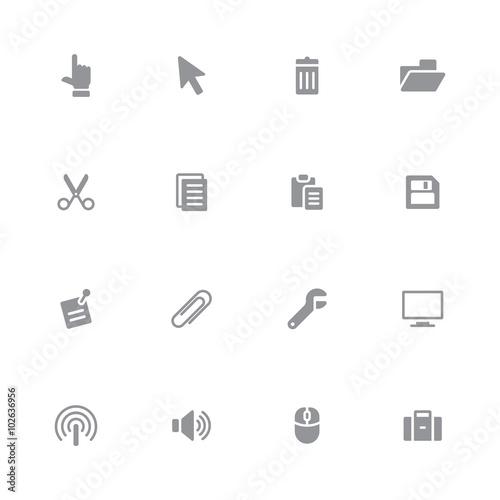 gray web icon set 3 for web design, user interface (UI), infographic and mobile application (apps)