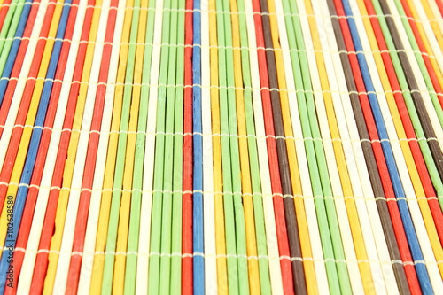 Fototapeta Naklejka Na Ścianę i Meble -  colorful Bamboo Mat Texture Background