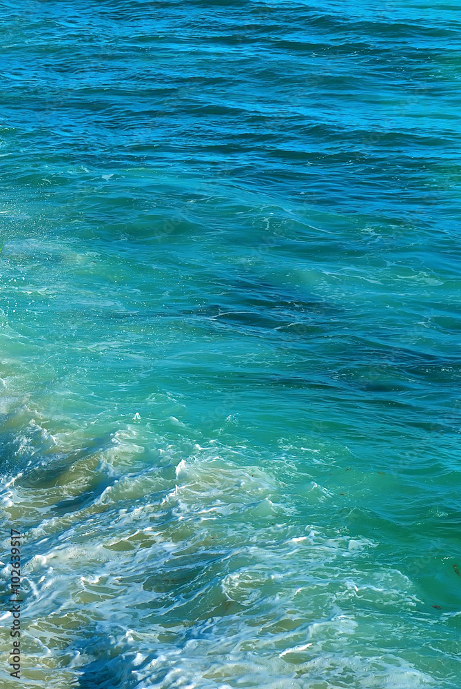 Blue sea texture vertical image