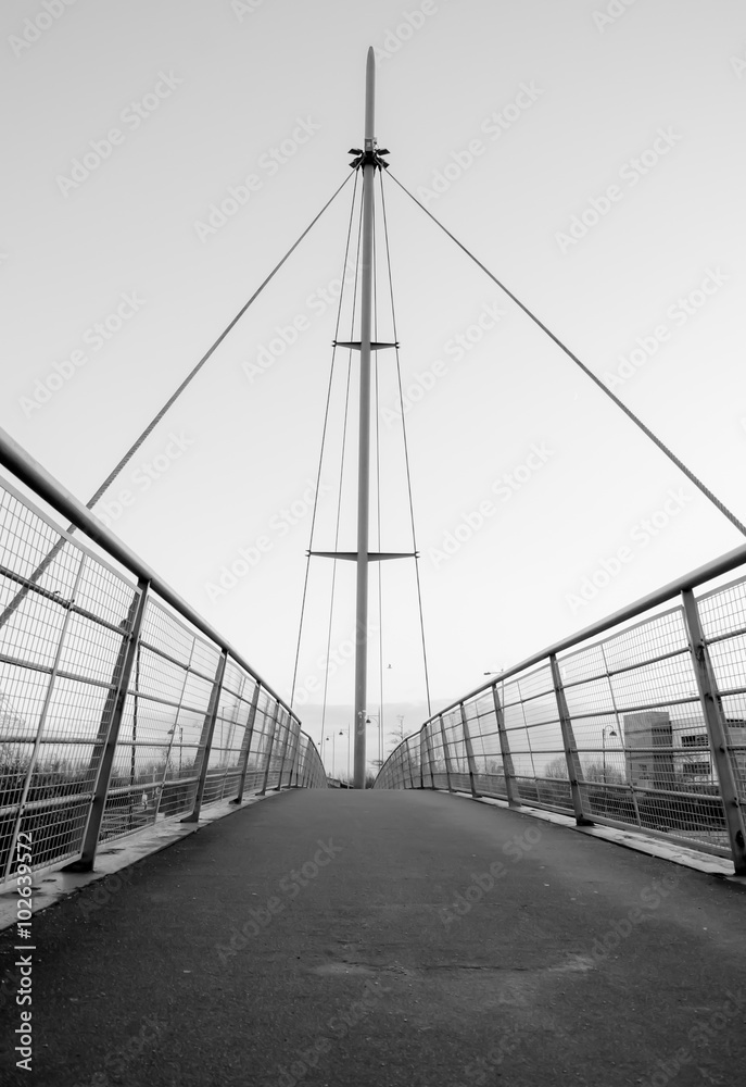 Naklejka premium Steel bridge at Riverside Middlesbrough, United Kingdom - Back a