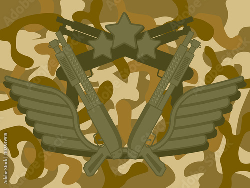 Military Logo Shotgun