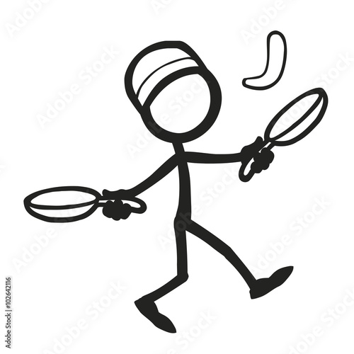 Stick Figure Cooking Pancake Crepes