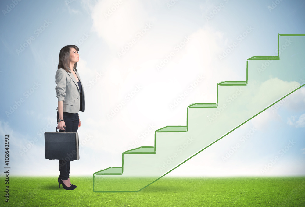 Stepping up a staircase Stepping up a staircase