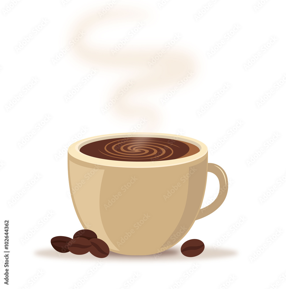 Obraz premium Kaffetasse isoliert, Vektor