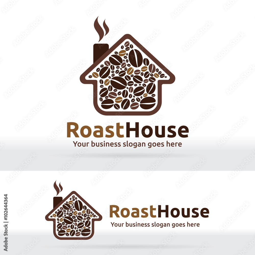 Coffee house. Roast house. Coffee bean store, Coffee bean house. Coffee