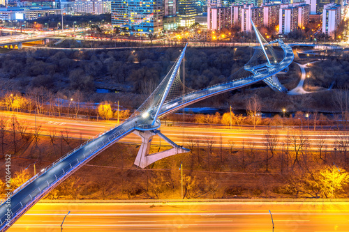 Singil District, Seoul, South Korea skyline at night. photo