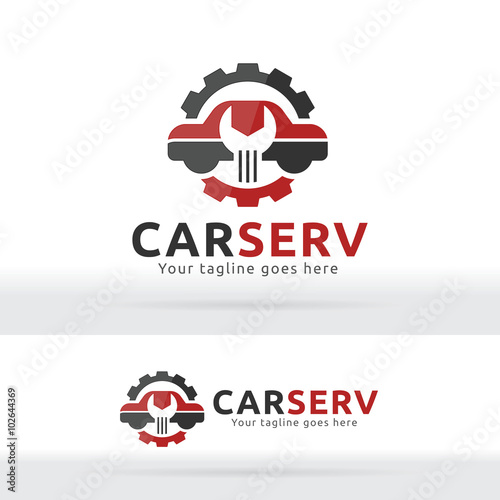 Car service garage, logo, Shop brand identity, automobile car product, Car repair sign.