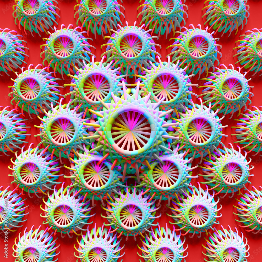 abstract backround, 3d rendered elements are forming a design with repeating ornaments abstract backround, 3d rendered elements are forming a design with repeating ornaments