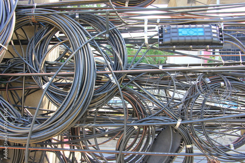 Choas, Messy, Tangle of electric cable 