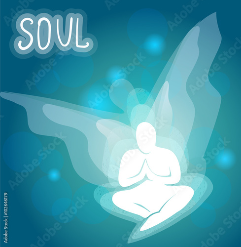 silhouette with butterfly wings