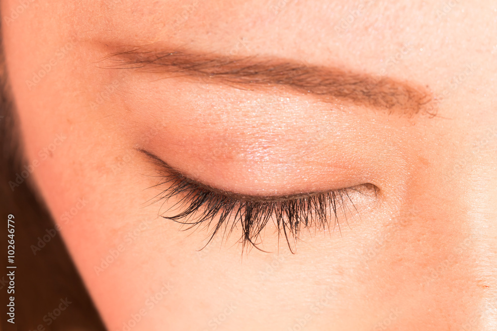 Obraz premium まつげエクステ アジア Eyelashes Asian 