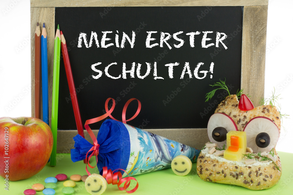 Mein erster Schultag! Stock-Foto | Adobe Stock