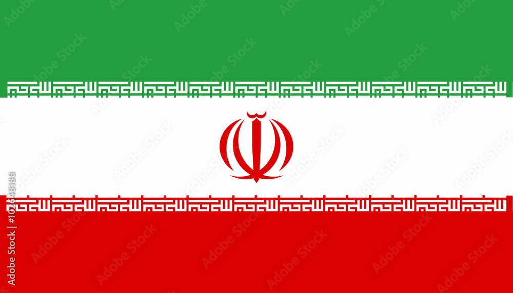 Naklejka premium Iranian National Flag
