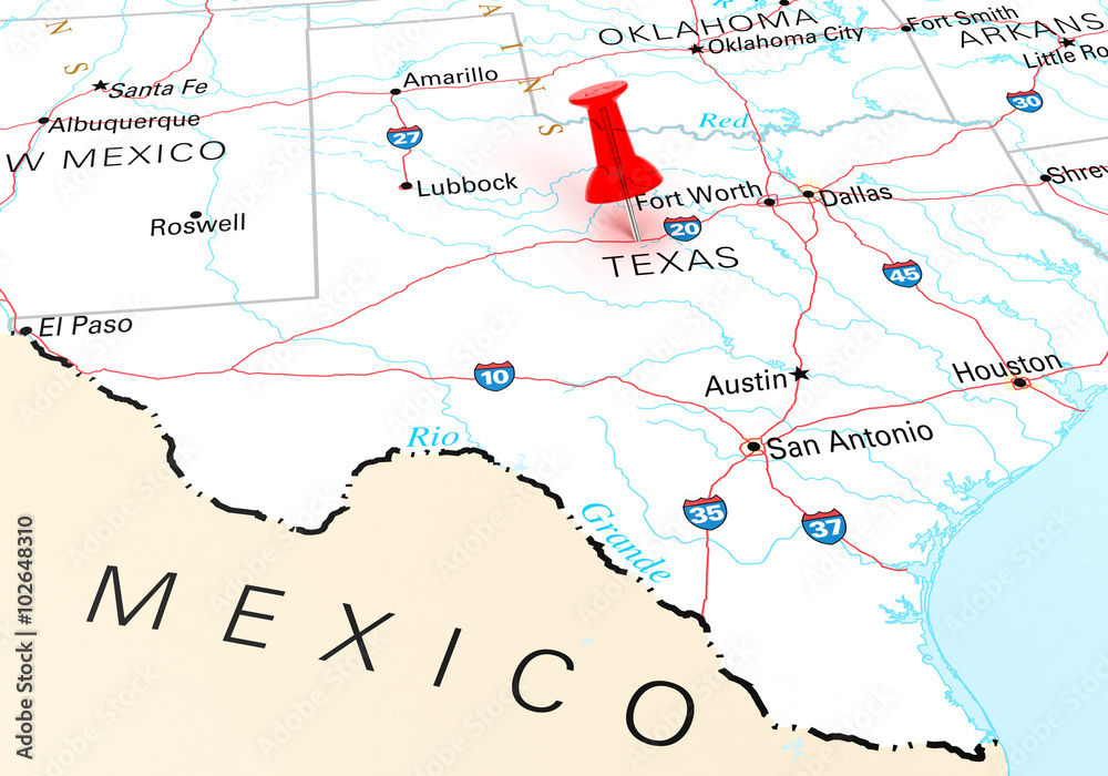 Naklejka premium Texas Map