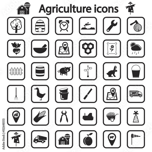 agriculture icon set