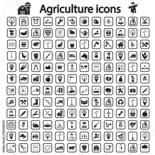 agriculture icon set