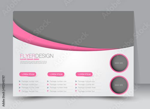 Flyer, brochure, magazine cover template design landscape orientation for education, presentation, website.  Editable vector illustration.