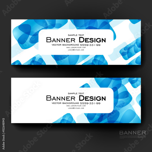 Beautiful banner vector template with abstract background