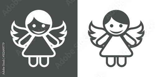 Icono plano angel #1