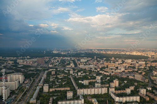 Birdseye view of Moscow