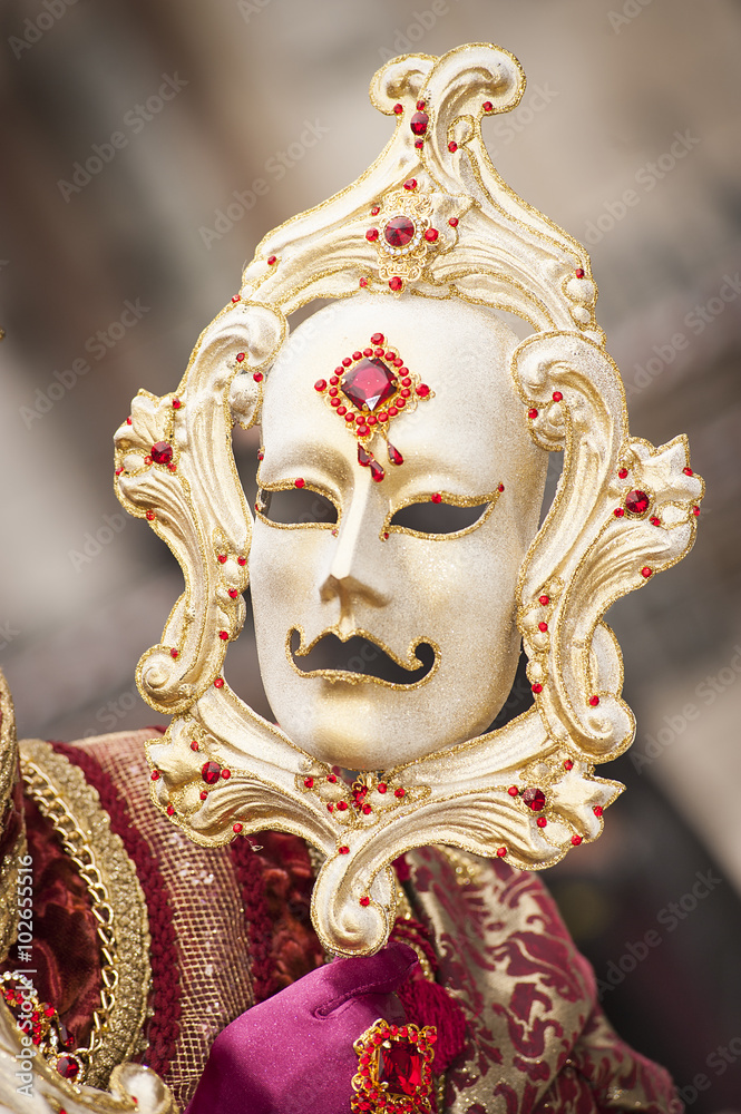 Golden mask at  Venice Carnival