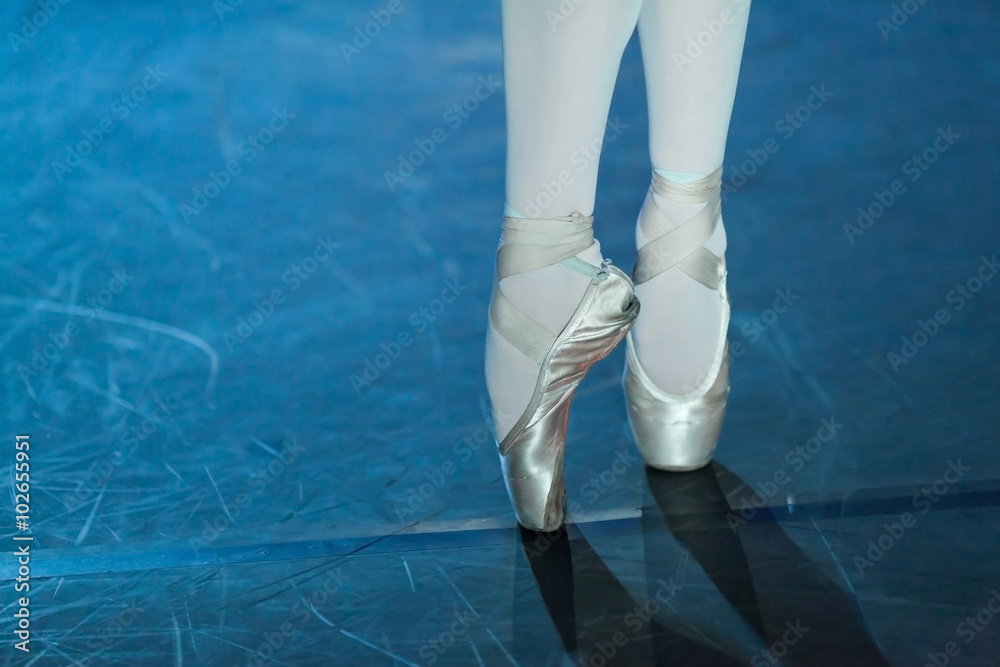 Naklejka premium Ballet swan lake. ballet statement. Ballerinas in the movement.