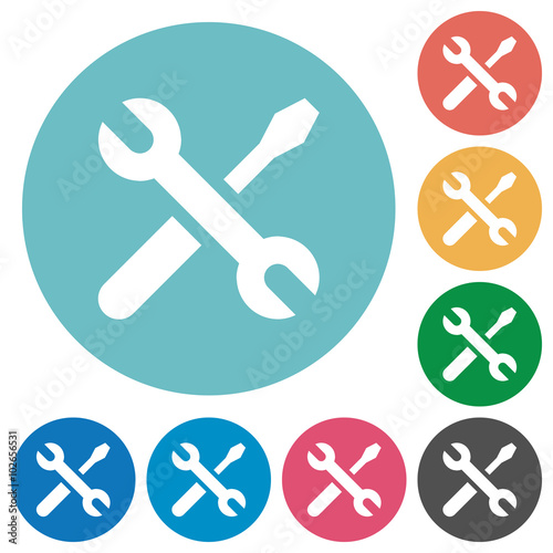 Flat tools icons