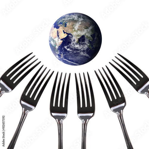 Everyone will be looking to feed the world, Silver fork with wor