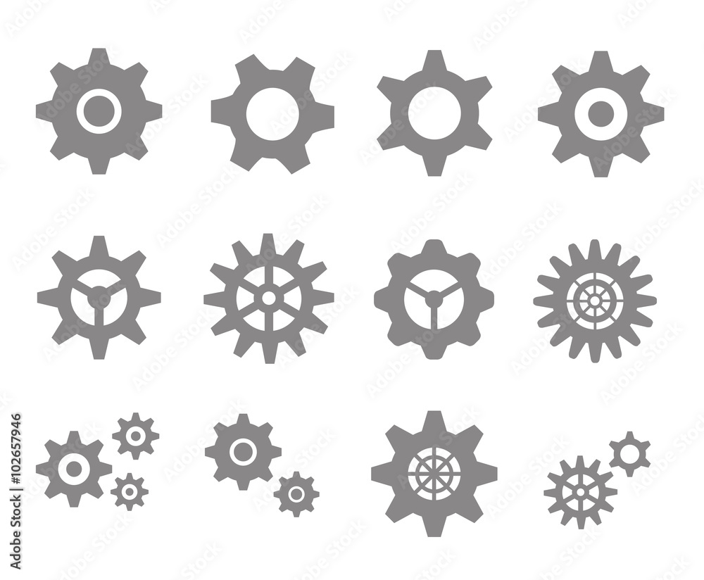 Gear icons. Vector Gear icons. Vector