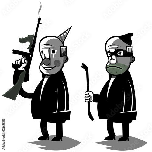 funny politician, set two vector illustration