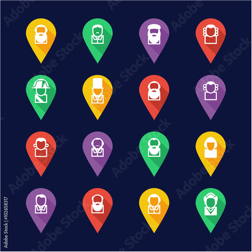 Free Download Avatar Icons Historical Figures Flat Design Pin - GFXLoad