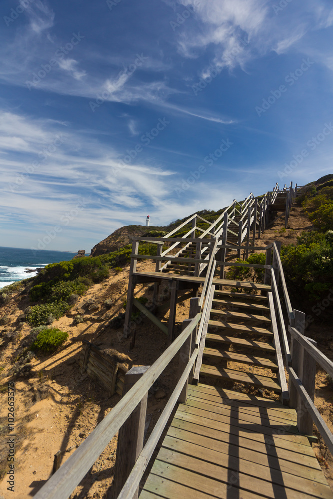 Stairs along the coast of Cape Schanck