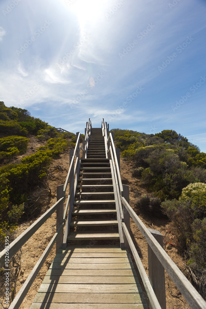 Stairs along the coast of Cape Schanck