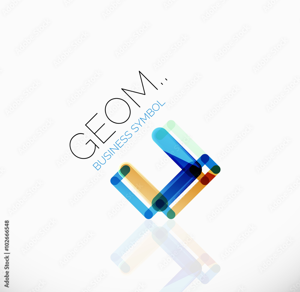 Logo, linear abstract geometric icon Logo, linear abstract geometric icon